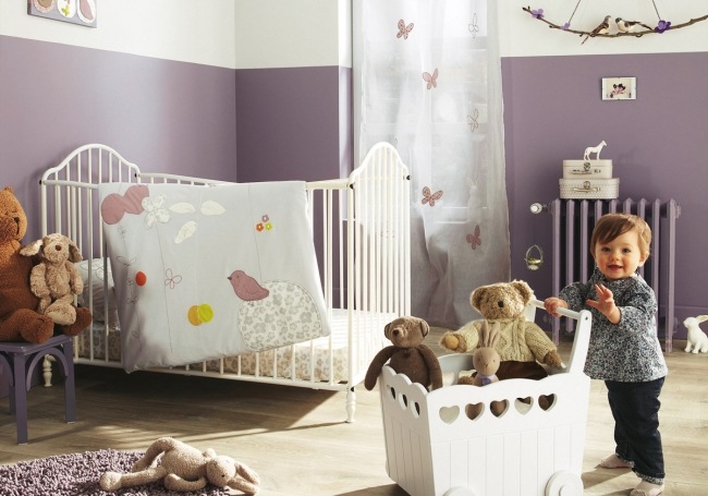 flieder farbe wände wohnideen babyzimmer für mädchen