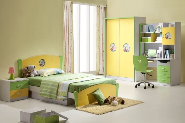 gelb grün einrichtung wohnideen kinderzimmer universal design