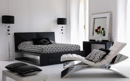 gemetrische-muster-moderne-schlafzimmer-designs-in-schwarz-weiß