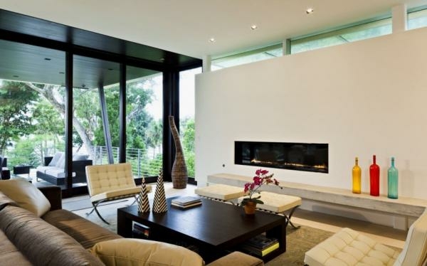 Leben umweltfreundlicher Bio Ethanol Kamin Wohnzimmer beige Sofa Set