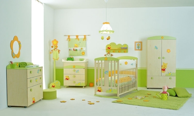 hellblau grasgrün winnie puuh wohnideen babyzimmer mit neutralen designs