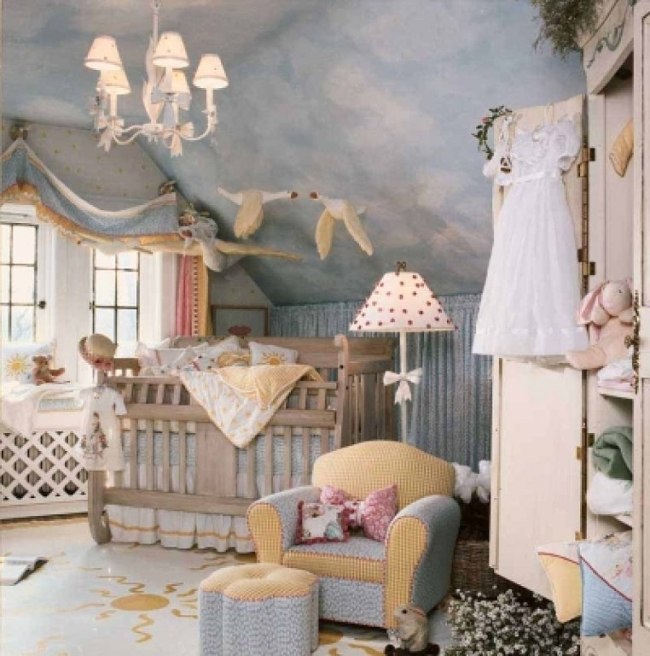 himmelsblau holzbett wohnideen babyzimmer mit neutralen designs