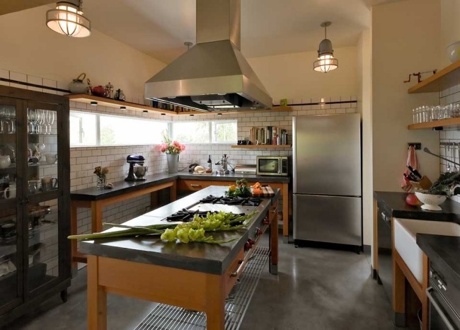 holztisch arbeitsplatte ideen für kücheninsel designs klassisch
