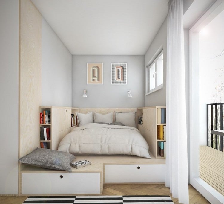 Kleines Schlafzimmer einrichten - 25 Ideen und Beispiele für Raumlösung
