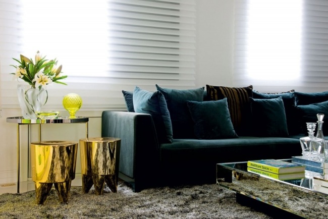 knallige Neonfarben Design Modern-Wohnung Sofa-Deko gelb grün