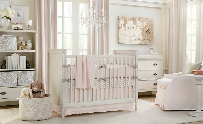 kristall kronleuchter rosa wohnideen babyzimmer im vintage stil
