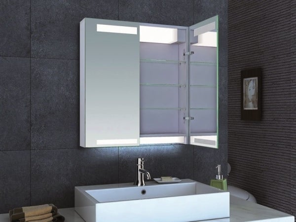 led lampe ideen für spiegelschrank badezimmer