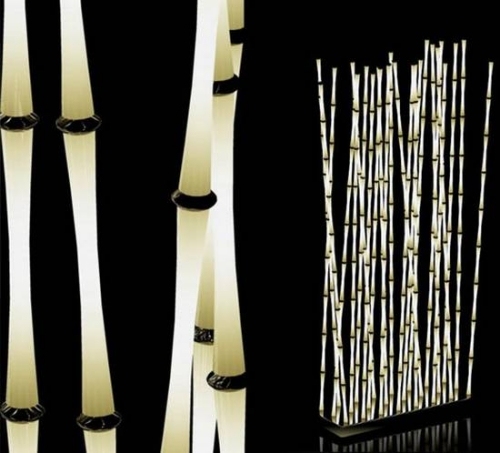 leuchtender bambus ideen für moderne gartenbeleuchtung