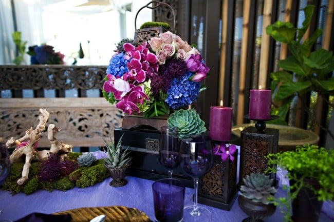 Orchideen Tischdeko romantisch Hochzeit organisieren