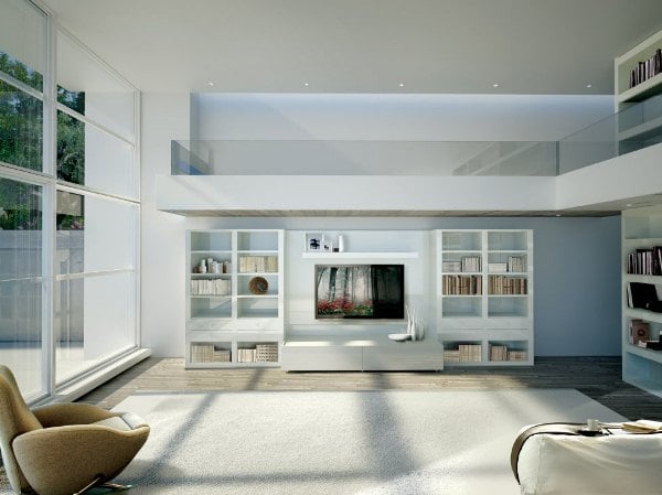 minimalismus weiß modernes wohnzimmer interieur von tumidei