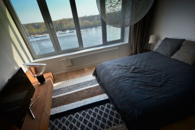 moderne-wohnung schlafzimmer design dunkelgraue farben