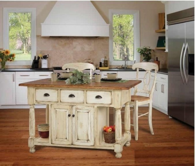 naturholz rustikal ideen für designer kücheninsel klein