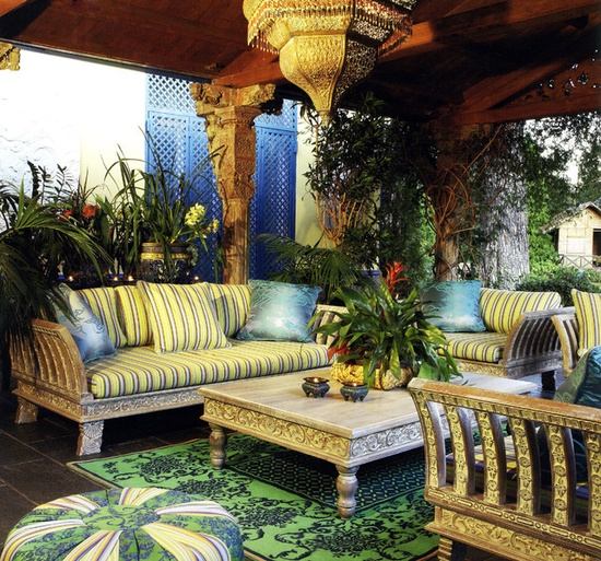 orientalischen stil ideen für terrassenüberdachung holz