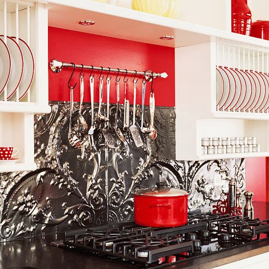 ornamente metall ideen für küchenrückwand designs