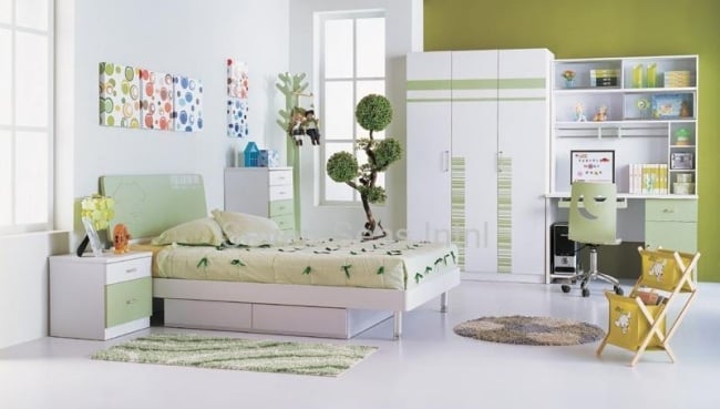 pastell grün baum wohnideen für kinderzimmer universal design