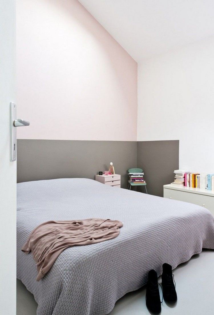 pastell-schlafzimmer-farben-grau-rose-wandgestaltung