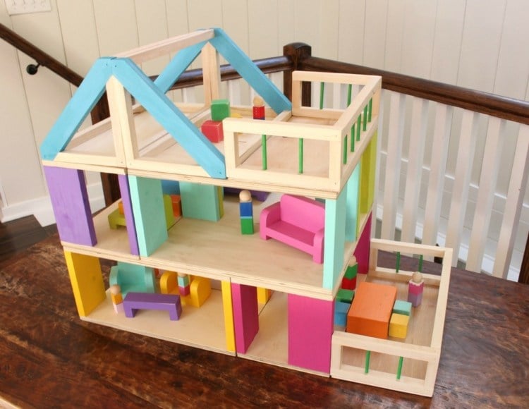 puppenhaus-selber-bauen-bunt-lack-holz-minimalistisch