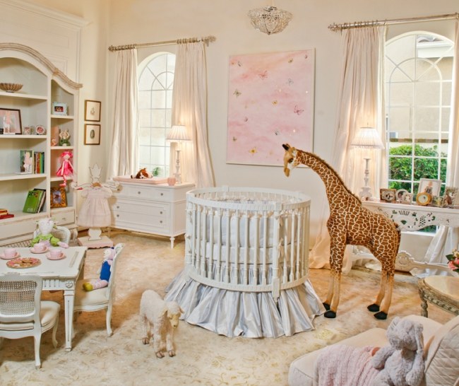 rundes bett giraffe wohnideen babyzimmer im vintage stil