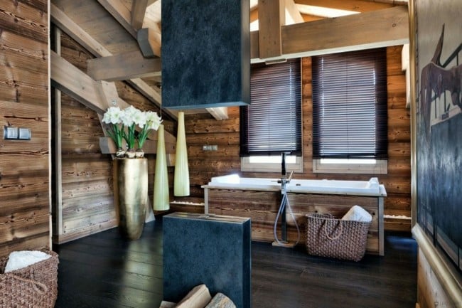 rustikale Badezimmer Holz Einrichtung Bad aus Holz