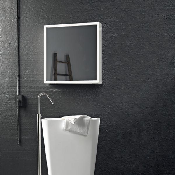 schlichtes design ideen für spiegelschrank im badezimmer