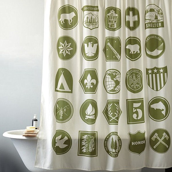 scout thema ideen für duschvorhänge designs