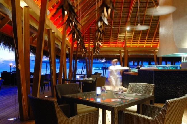 spa resort auf den malediven restaurant interieur design