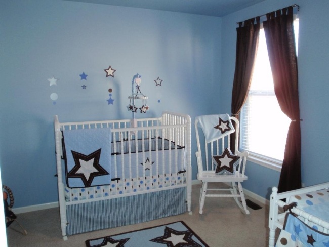 sternemotive blau wohnideen für babyzimmer für jüngen