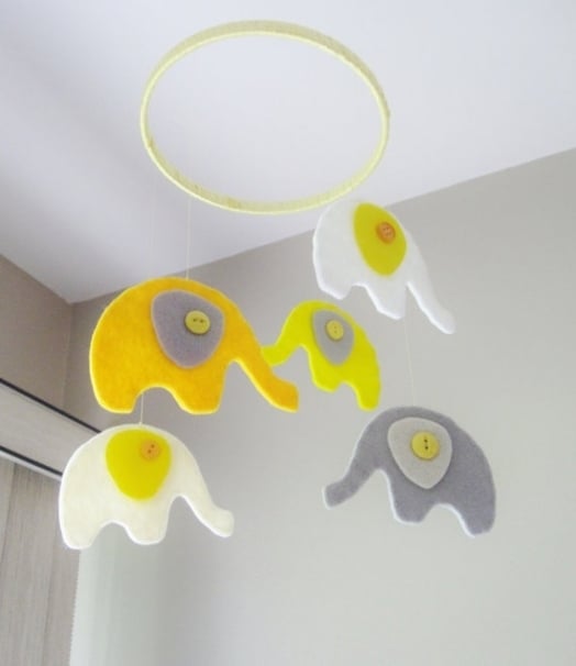 stoff elephanten dekoration im babyzimmer zum selbermachen