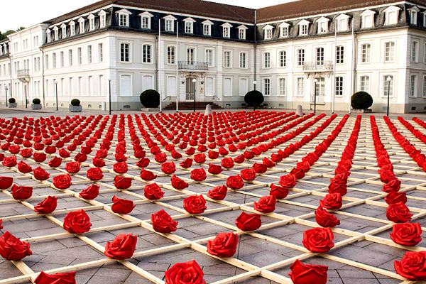 tausend rosen zweibrücken Öffentliche Kunstinstallation ottmar hörl