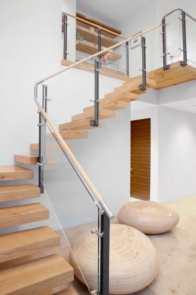 treppen holz haus design mit nachhaltiger architektur