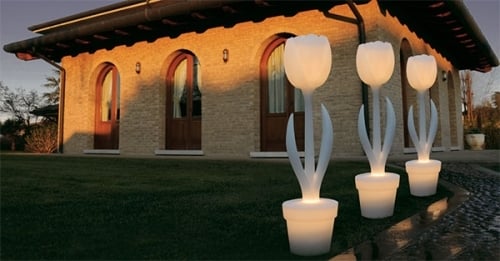 tulpen design ideen für moderne gartenbeleuchtung