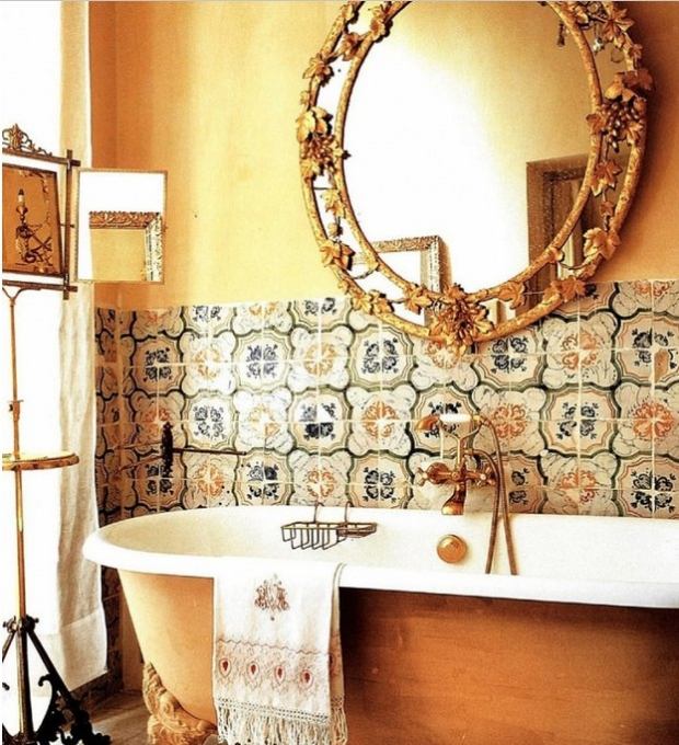 vintage badezimmer trendfarben im interieur design