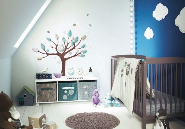 wanddeko wolken wohnideen für babyzimmer für jüngen