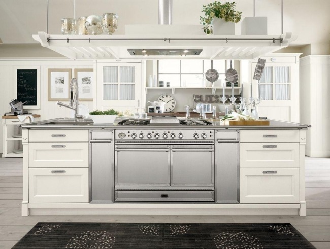 weiß aluminium ideen für kücheninsel designs modernen stil