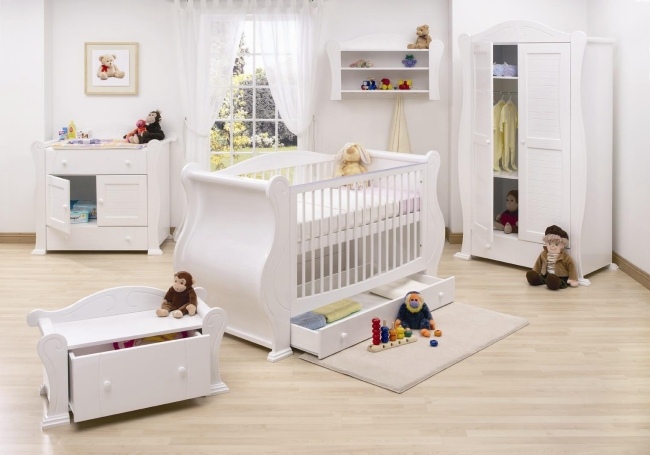 weiße luxus einrichtung wohnideen für babyzimmer mit neutralen designs