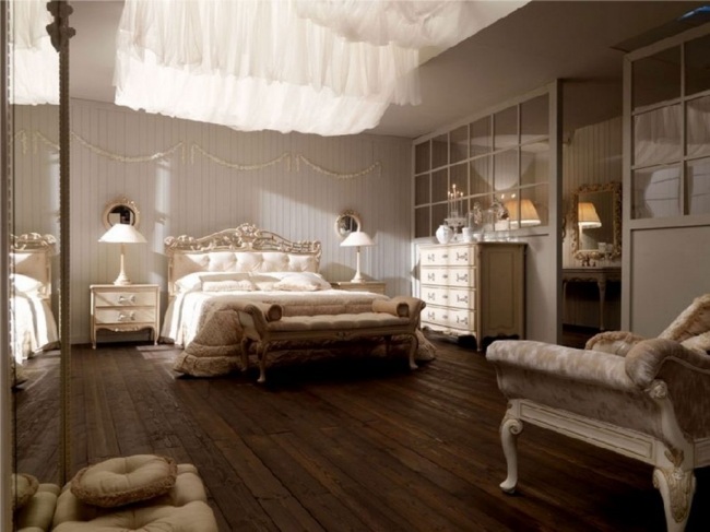 wohnideen für schlafzimmer design luxus beige bodenbelag holz