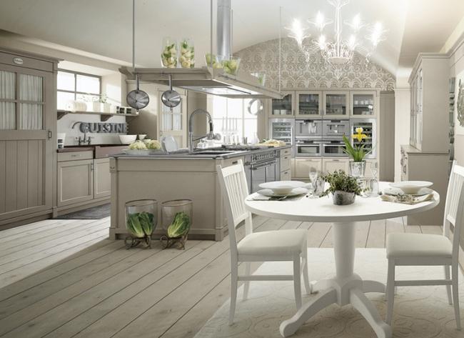 wohnideen küche landhaus stil weiß französisch romantisch