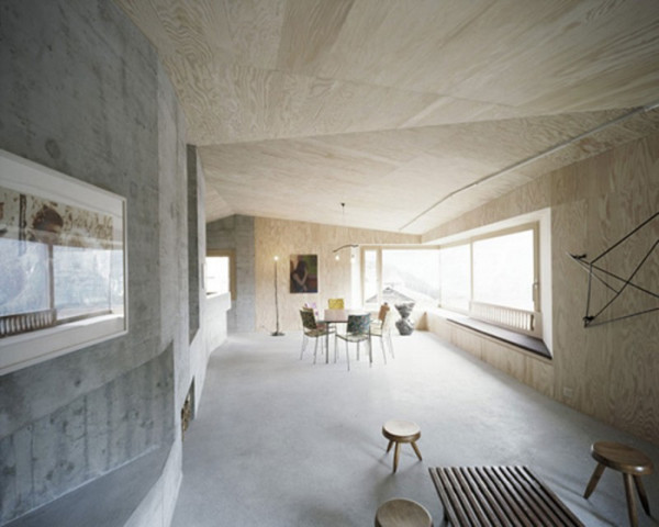 Betonwand Granitboden moderne Architektur puristisch