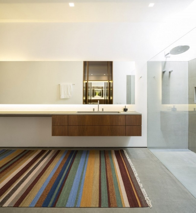 Einrichtungsideen Badezimmer Design-Fußmatte traditional Duschkabine-transparent 