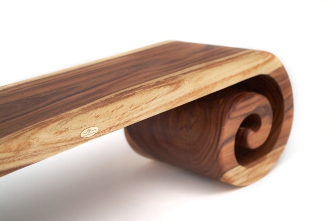 Beistelltisch Sitzbank-edles Design-Silent Wave Sore Wood