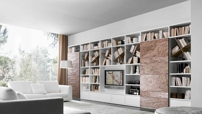 Bücherregal Systeme Modern-Textur Presotto-Design Italien