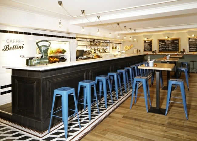 Cafe Bellini Schweiz Holz Boden Retro Stil