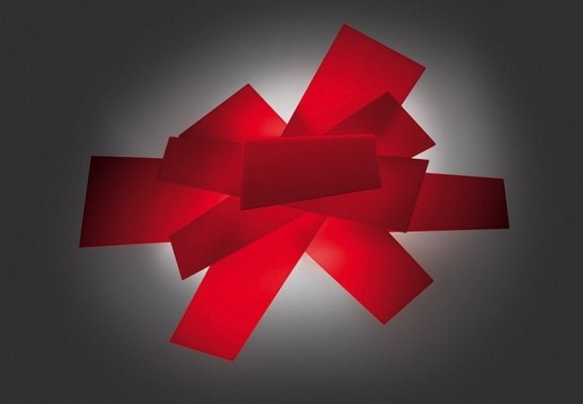 Deckenleuchte Big Bang-rot Platten-dynamisches Licht-Schatten-Spiel