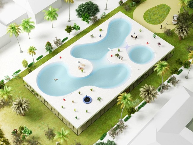 Designer Haus-Entwurf-NL Pool-Deck Extravaganza Florida Strand