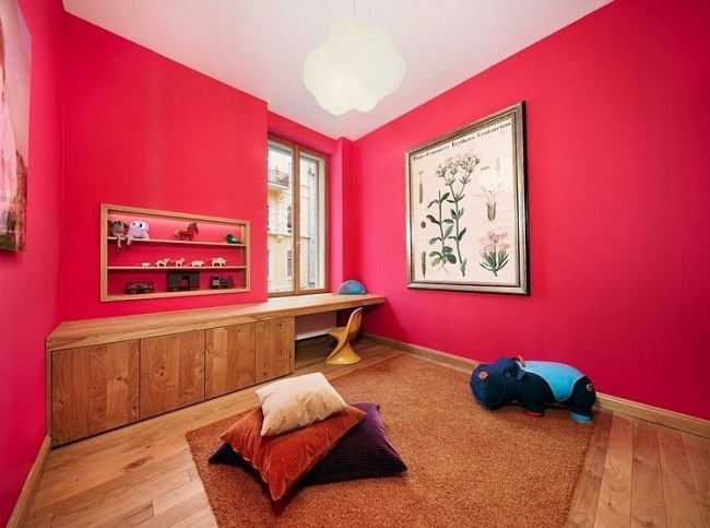 Designer Haus-renoviert Dekoelemente-Rote Wand Gestaltung Trends