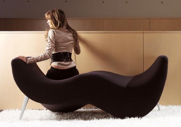 Designer Sessel Wohnzimmer-Teppich flauschig-weiß modern
