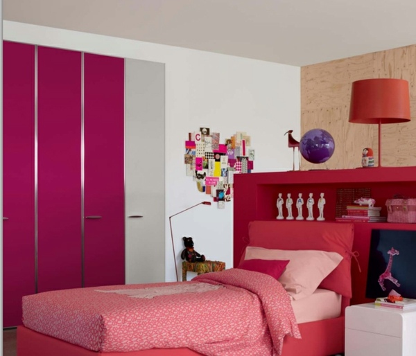 Kleiderschrank Flou rosa weiß Kinderzimmer Einrichtung