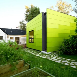 Gartenhaus minimalistischer Garten gestalten Steinweg moderne Architektur