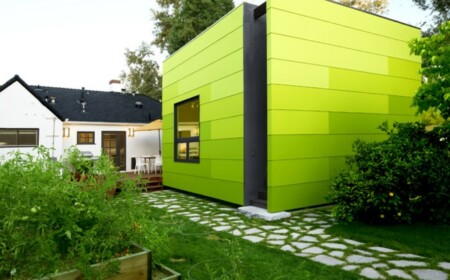 Gartenhaus minimalistischer Garten gestalten Steinweg moderne Architektur