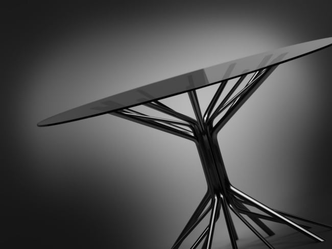 Glastisch Metallgestell Design-timothy Schreiber Kollektion